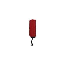 Mini Parapluie Pliable 96cm à Ouverture Manuel Sécurisé Toile En Polyester Avec Pochette Rouge