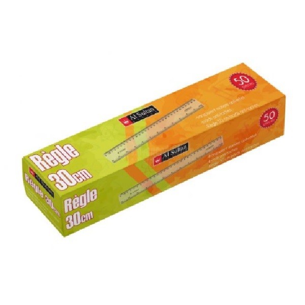 Règle Scolaire AL SULTAN  30cm Multi-couleurs