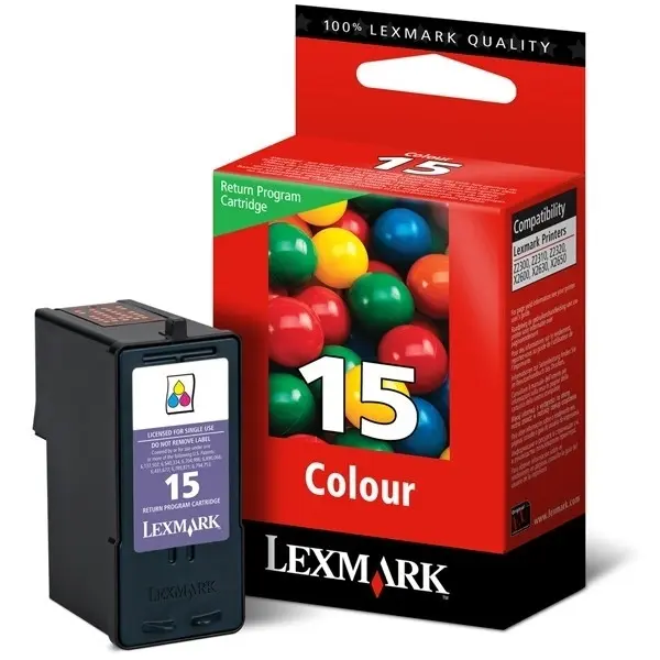 Cartouche D'encre LEXMARK N°15 CMY Pour Imprimantes X2650 X2670 Z2320 
