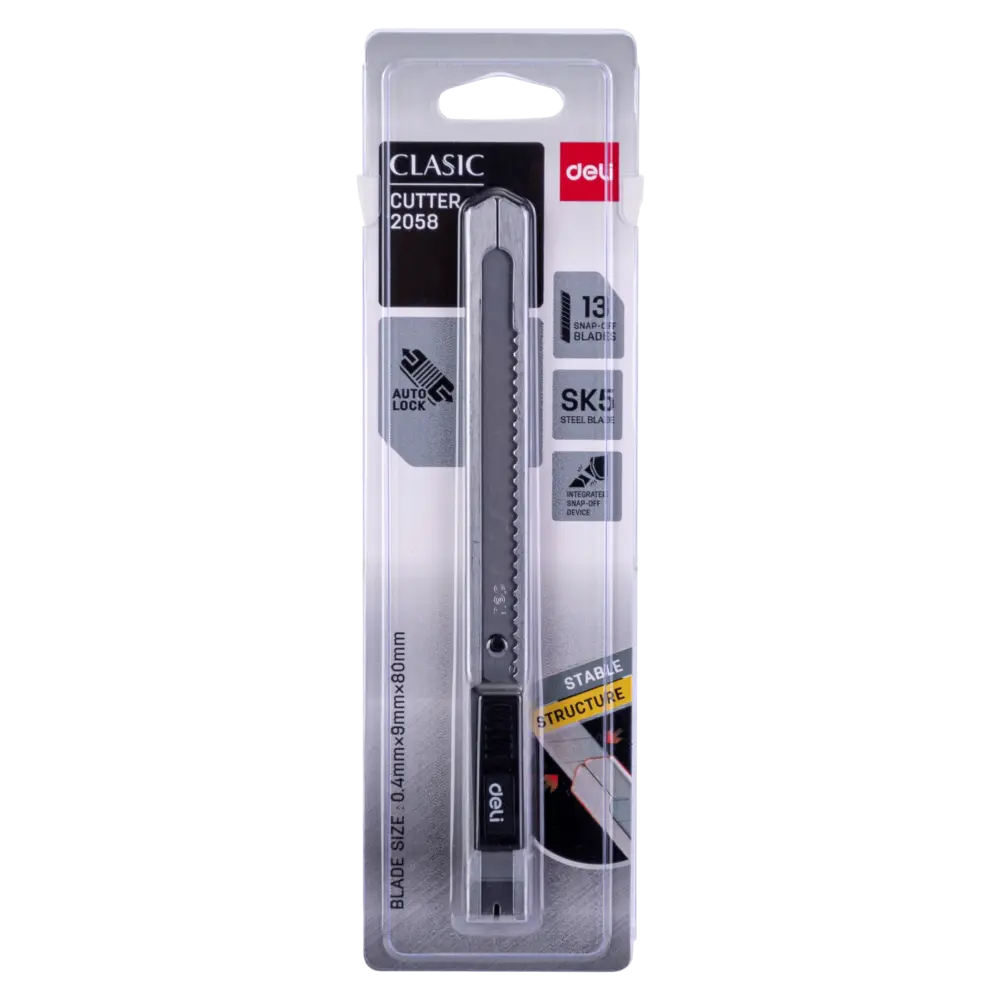 Cutter de Bureau DELI PM en Métal sous Blister 
