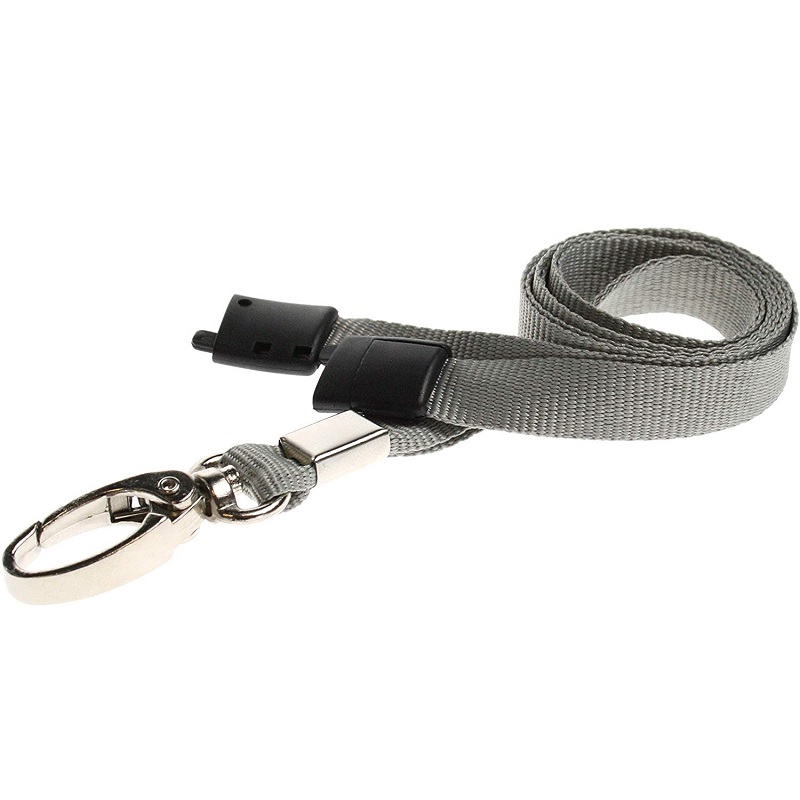 Cordon pour Porte Badge 10mm avec Sécurité Gris