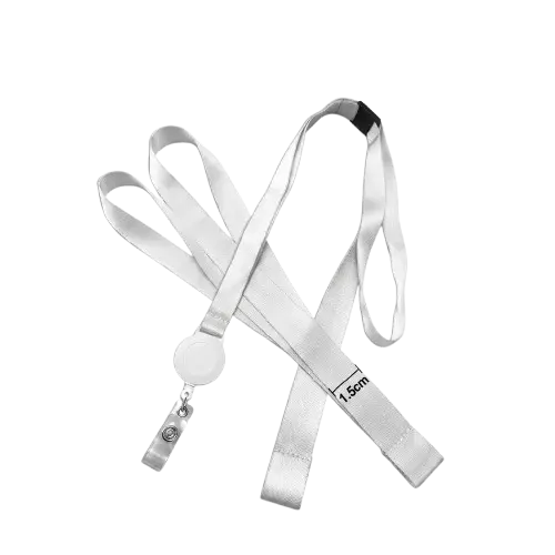 Cordon Pour Badge Yoyo 1.5cm Avec Sécurité Blanc