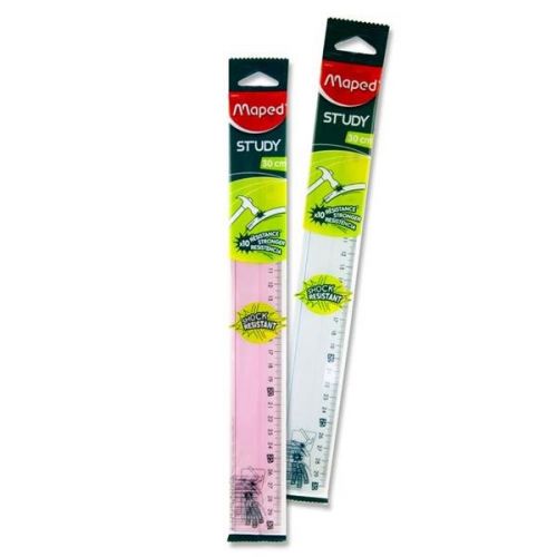 Règle Scolaire MAPED Study de 30 cm plate Multi-Couleurs