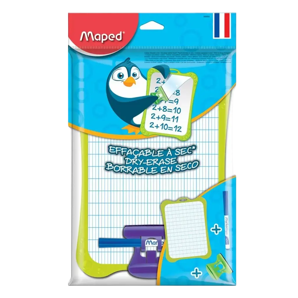 Ardoise MAPED Double Face Multi-Couleurs en Sachet
