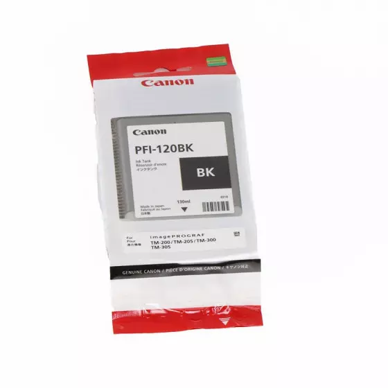Cartouche D'encre CANON PFI-120BK Noir Photo pour Plotteur iPF TM-200 iPF TM-205 iPF TM-300 iPF TM-305 TM-350