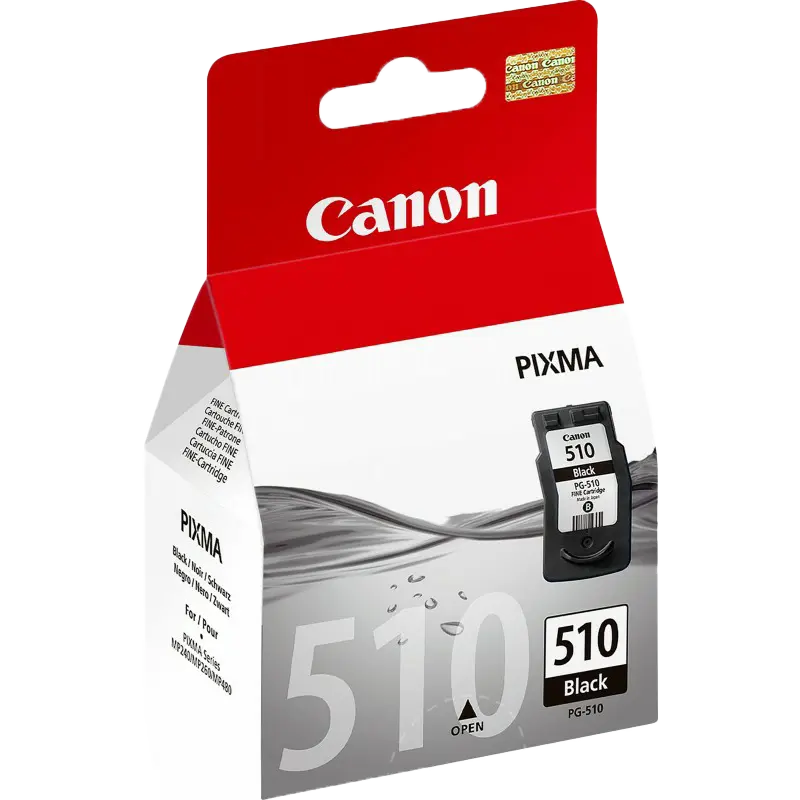 Cartouche D'encre CANON PG-510 Noir pour Imprimantes IP2700 IP2702 MP240 MP250 MP250 MP260 MP270 MP272 MP280 MP282 MP480 MP282 MP490 MP492 MP495 MP499 MX320 MX330 MX340 MX350 MX360