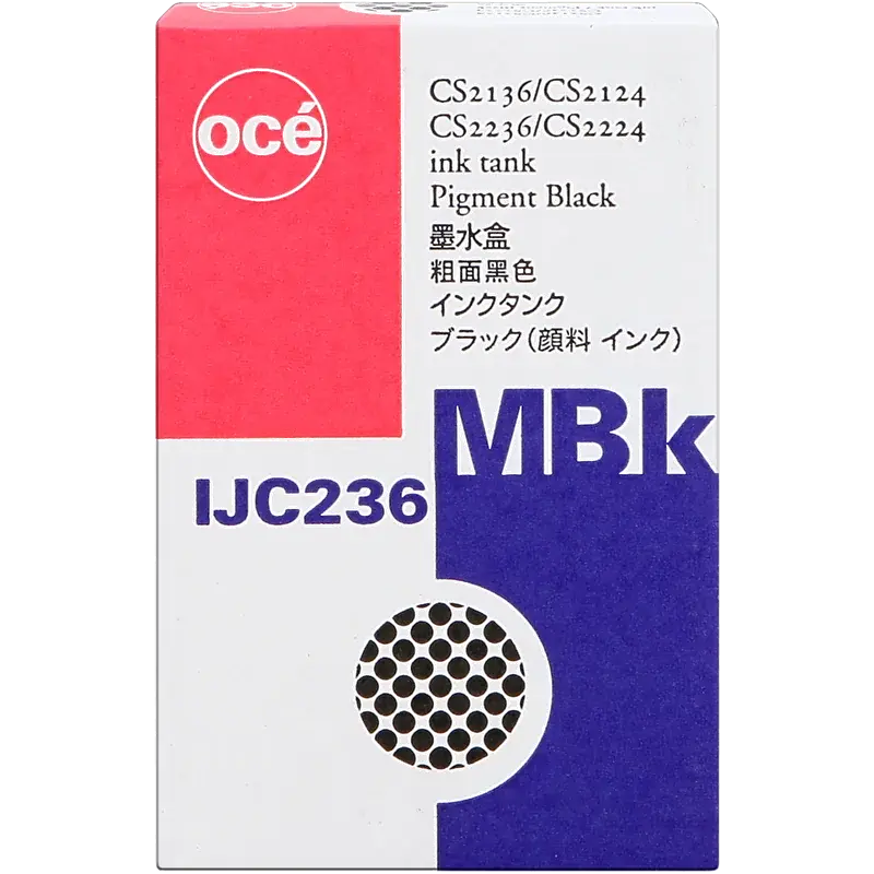 Cartouche D'encre OCE IJC236MBK Noir Pour Traceur CS2124 , CS2136 , CS2224 , CS2236 , CS2424 , CS2436 