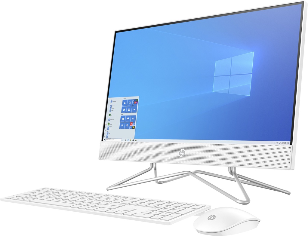 Ordinateur De Bureau All In One HP 22-df0005nk Intel Core i3-1005G1 4Go DDR4 1To Ecran 21.5" Tactile FreeDos Blanc