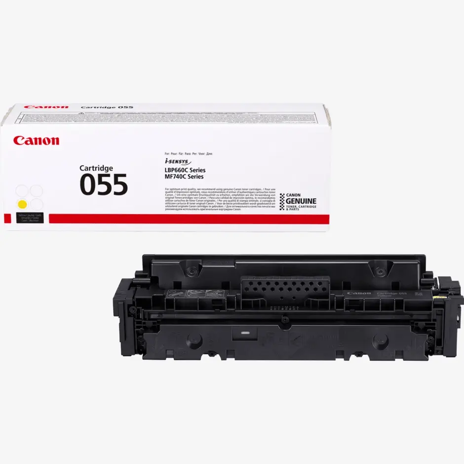 Toner CANON 055 Yellow Pour Imprimantes i-SENSYS MF744Cdw  MF742Cdw  LBP663Cdw  LBP664Cx  MF746Cx 