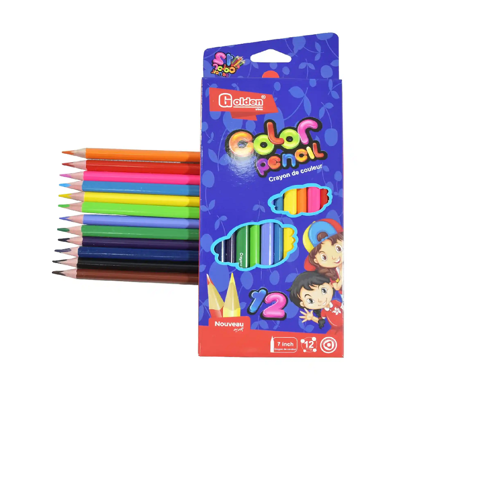 Crayons De Couleur GOLDEN Boite De 12