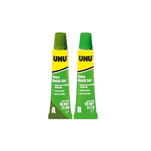Colle UHU Epoxy Quick Set Boîte de 2 Tubes 10ml sous Blister