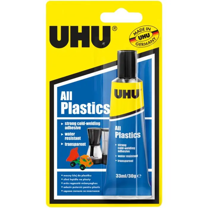 Colle Tube UHU All Plastics HHR 33ml  sous Blister