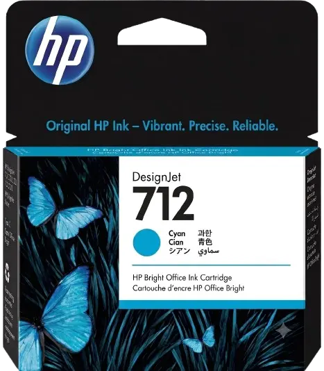Cartouche d'Encre HP Office Bright 712 Cyan pour Imprimantes DesignJet T230 T650 T630 T250