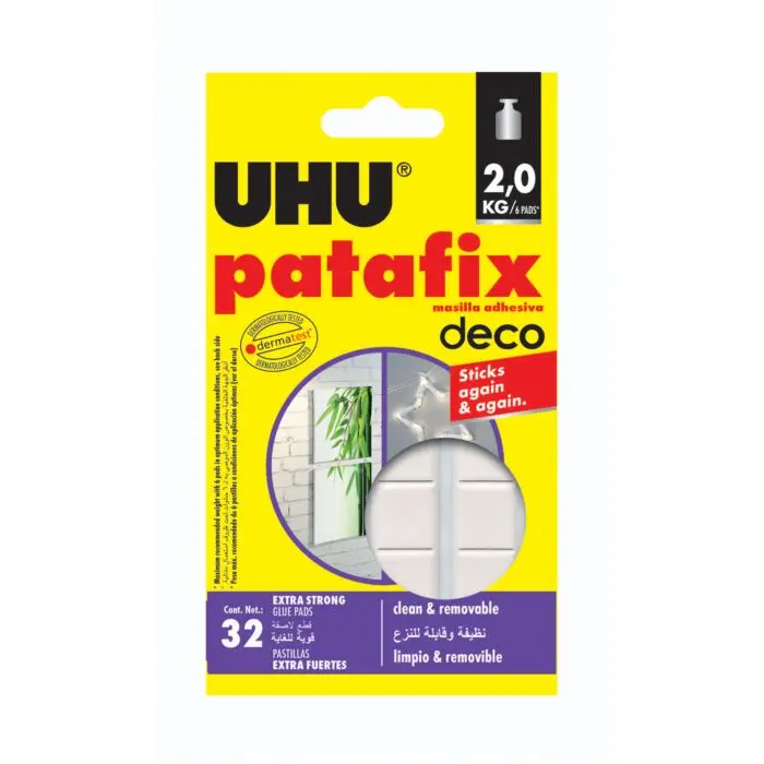Colle UHU Patafix Home Deco 32 Pastilles