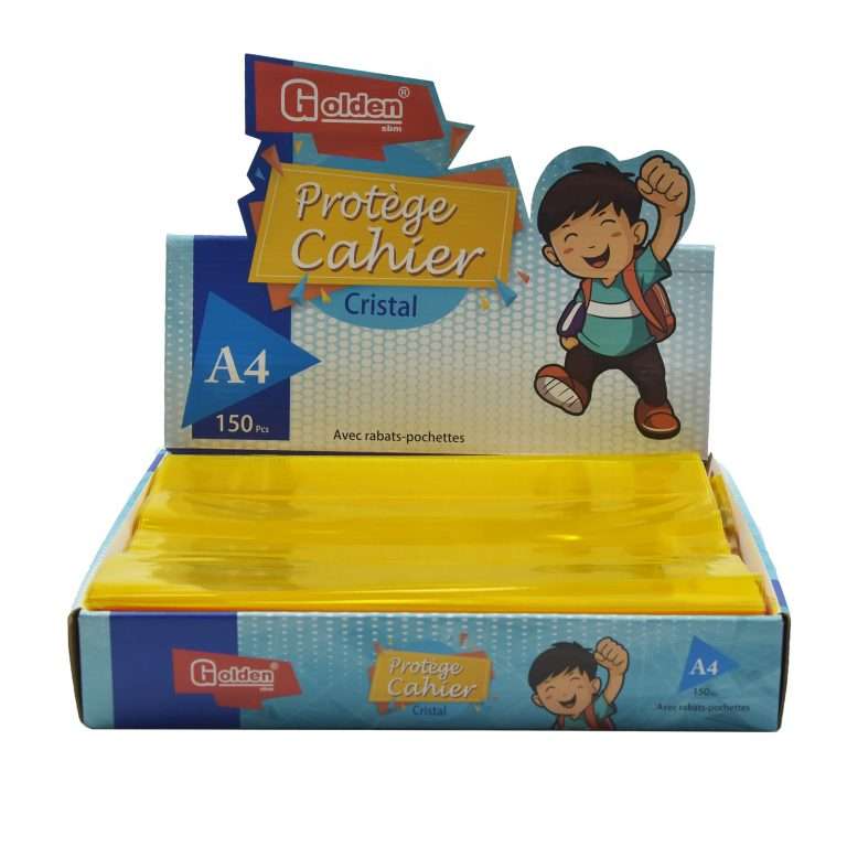 Protège Cahier GOLDEN A4 GM TP Jaune