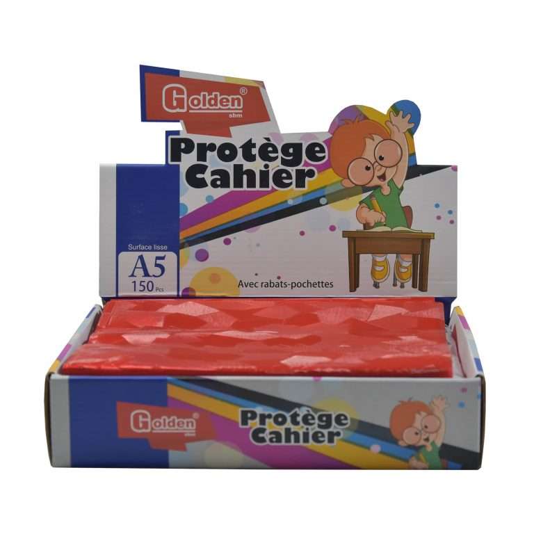 Protège Cahier GOLDEN A5 PF Rouge
