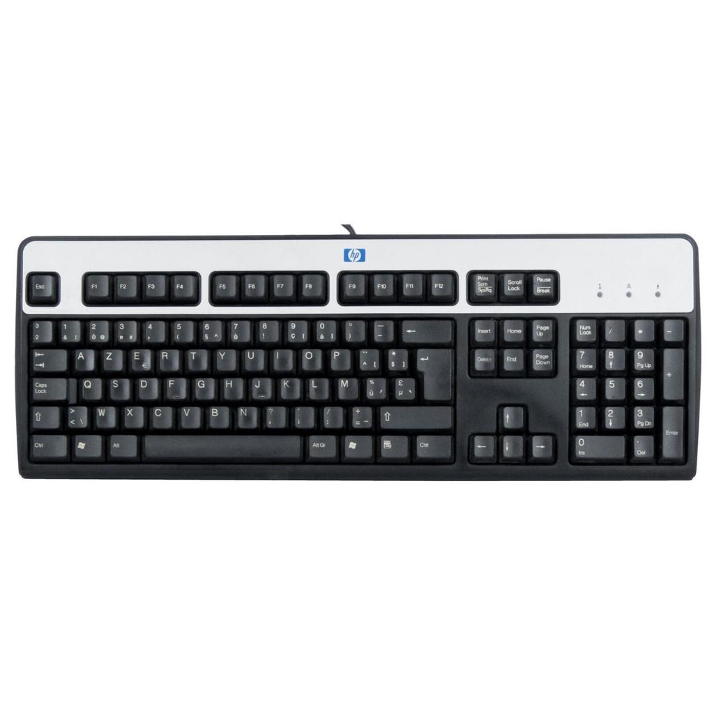 Clavier Filaire HP KU-0316 Qwerty USB Noir Et Gris