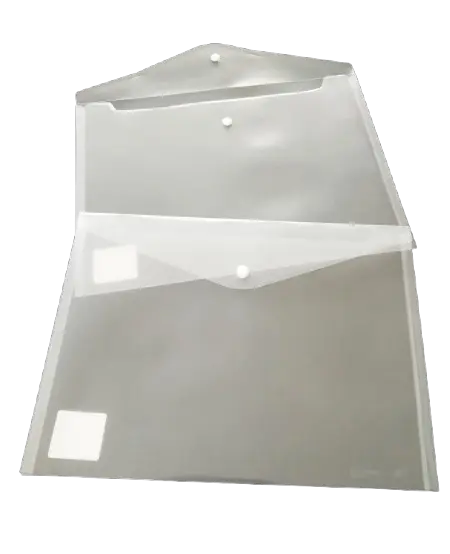 Pochette Enveloppe à Bouton en PP FC  Transparent