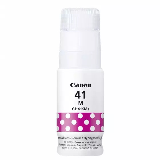 Bouteille D'encre CANON GI-41 Magenta 70ml Pour Imprimantes Pixma G1420 G2420 G2460 G3420 G3460