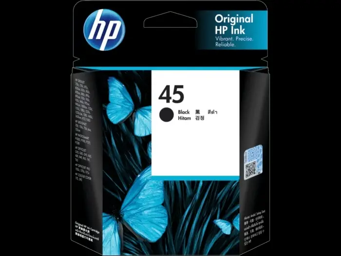 Cartouche D'encre HP 45 Noir pour Imprimantes Deskjet 1125 980 1100 1120 1280 1600 855 870