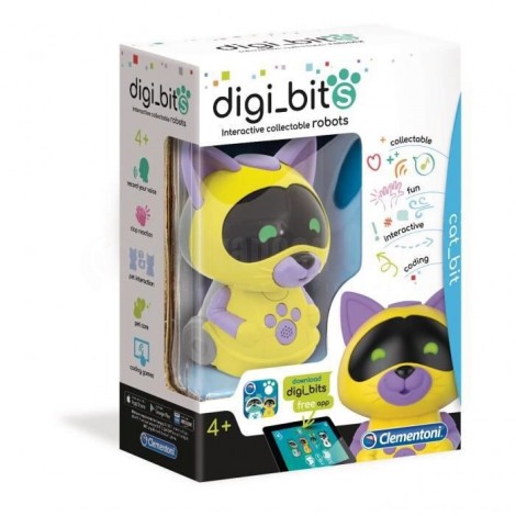 Jeu éducatif CLEMENTONI Coding Lab Digi_Bits Robot Chat 4+ ans  plastique Jaune et violet