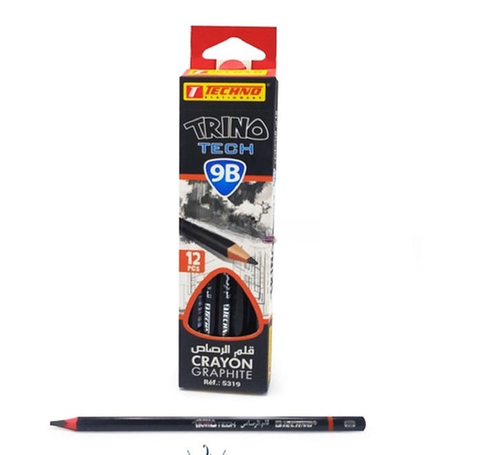 Crayon Noir Graphite TECHNO 9B