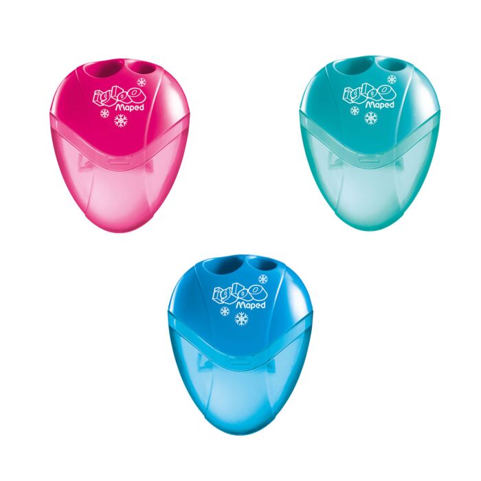 Taille Crayon Ecolier MAPED i-Gloo 2Trous avec Réservoir en Plastique Multi-Couleurs