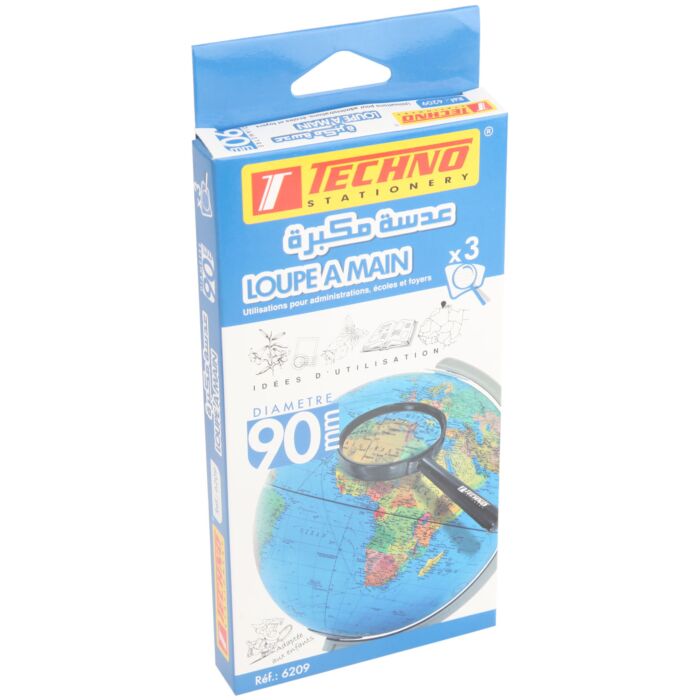 Loupe De Bureau TECHNO 90mm Noir