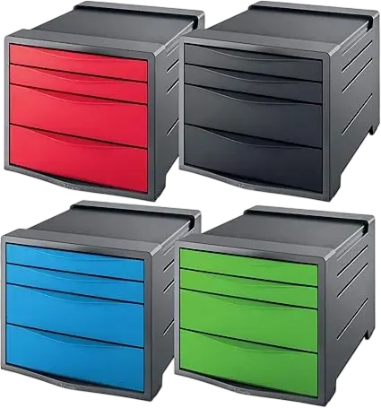 Bloc de Rangement VIVIDA 4 Tiroirs 281x244x365mm Multi-Couleurs