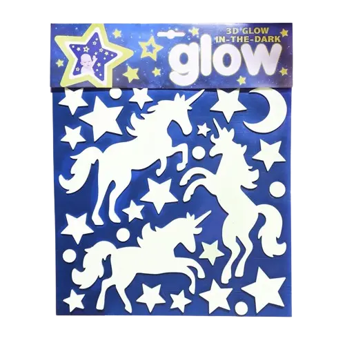 Autocollant Mural Lumineux YAMPAP 3D Glow In The Dark YUB 1013-1024 Multi-Motifs