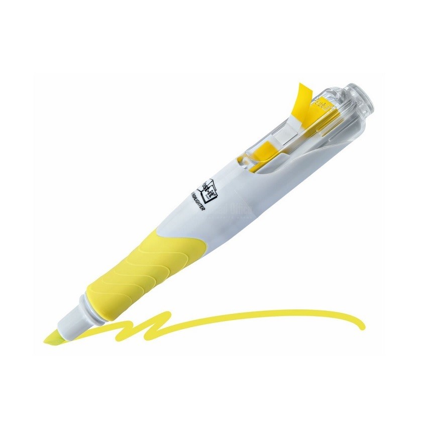 Marqueur Fluorescent POST-IT 3M Flag 2en1 50 Marque Page Jaune