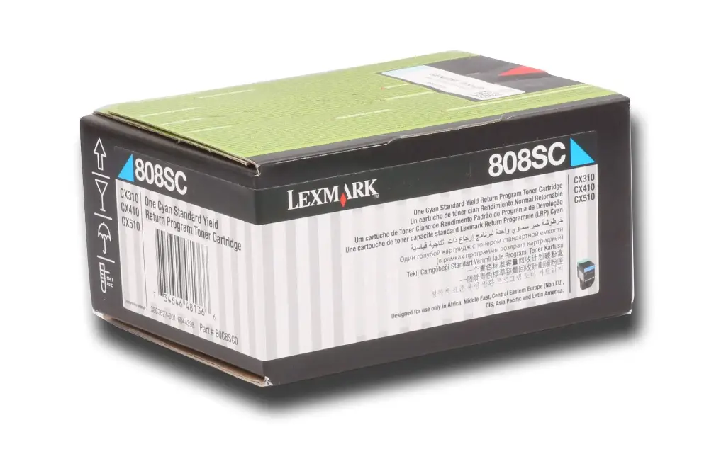 Toner LEXMARK 808s Cyan Pour Imprimantes CX310 CX410 CX510 