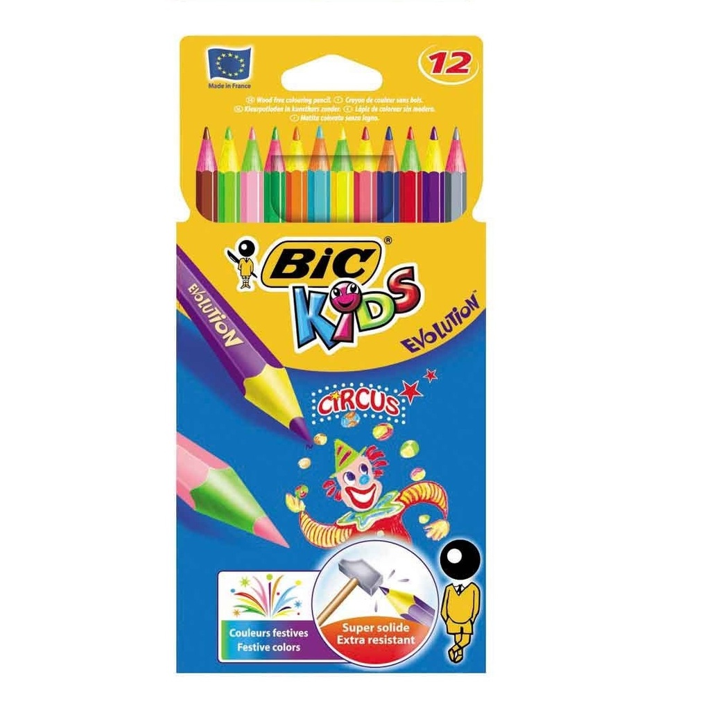 Crayons De Couleur BIC Kids Evolution Boite De 12