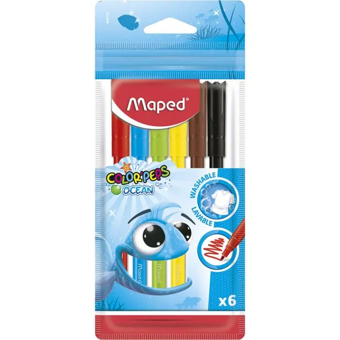 Feutre De Coloriage MAPED Color'Peps   Pochette de 6 Couleurs