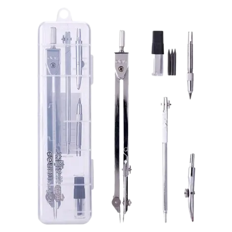 Kit Compas DELI en Métal 5 Pièces