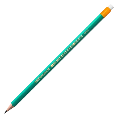 Crayon BIC Eco Evolution 655 HB Noir avec Gomme