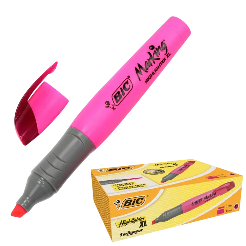 Marqueur Fluorescent BIC Brite Liner XL en Biseau Rose