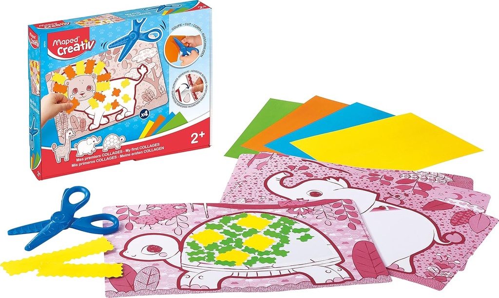 Jeux éducatif MAPED Coupe & Colle Animaux à décorer activité créative  Multicouleurs Unique