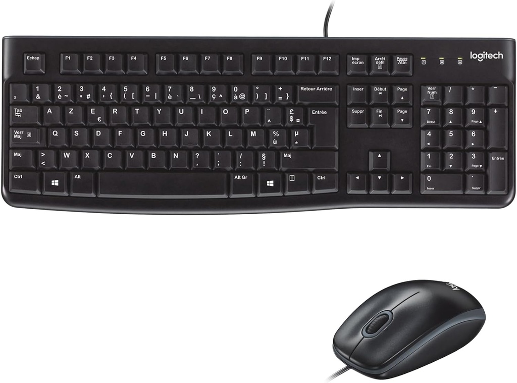 Kit Clavier et Souris Optique LOGITECH FILAIRE MK120 AZERTY