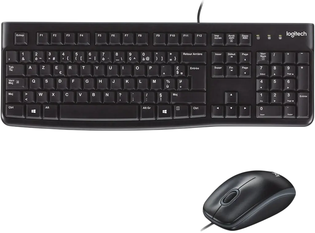 Kit Clavier et Souris Optique LOGITECH FILAIRE MK120 AZERTY