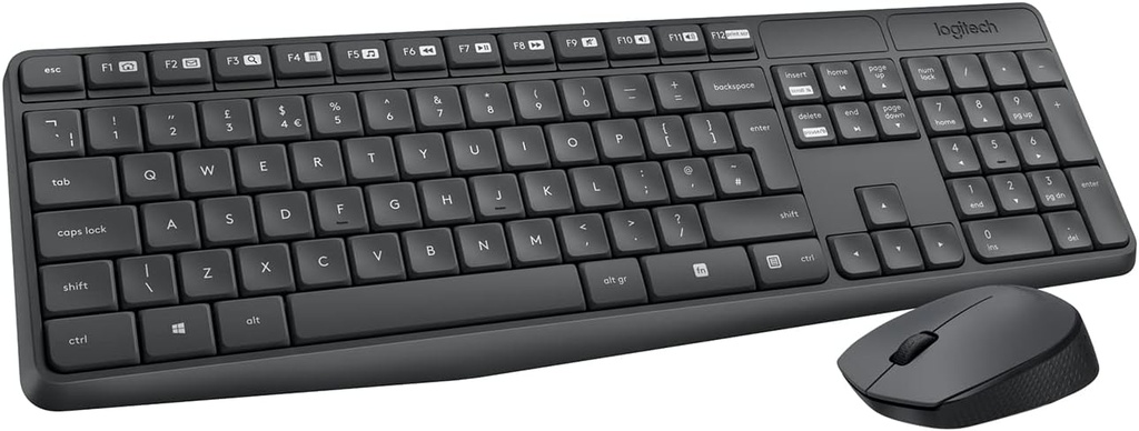 Kit clavier souris Sans fil LOGITECH MK235 AZERTY Noir