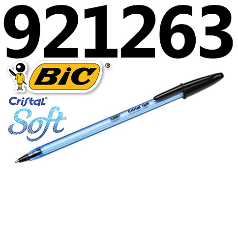 Stylo à Bille BIC Cristal Soft 1.2mm Noir