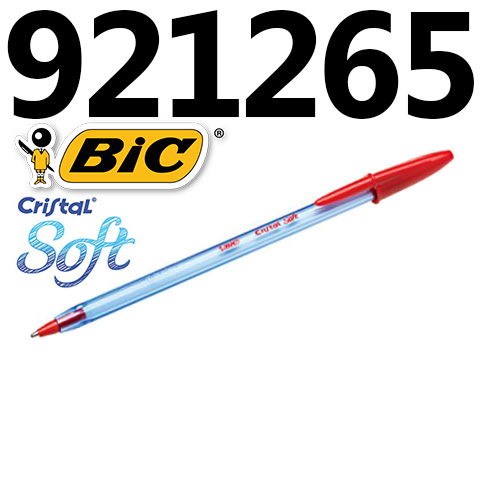 Stylo à Bille BIC Cristal Soft 1.2mm Rouge