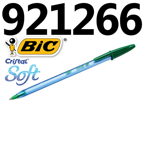 Stylo à Bille BIC Cristal Soft 1.2mm Vert