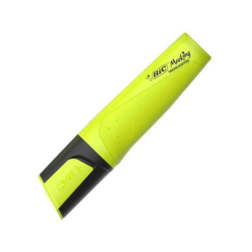 Marqueur Fluorescent BIC en Biseau Ultra-Fluorescent Jaune