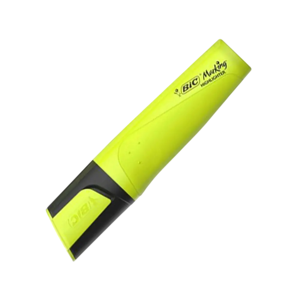Marqueur Fluorescent BIC en Biseau Ultra-Fluorescent Jaune