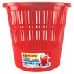 Corbeille à Papier TECHNO en PP 11L Ronde Rouge
