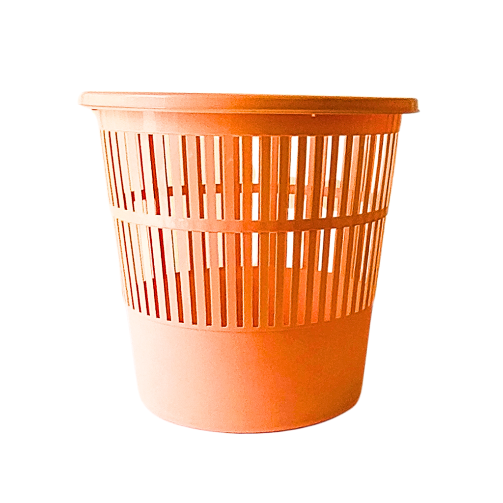 Corbeille à Papier TECHNO en PP 11L Ronde Crevette Pastel