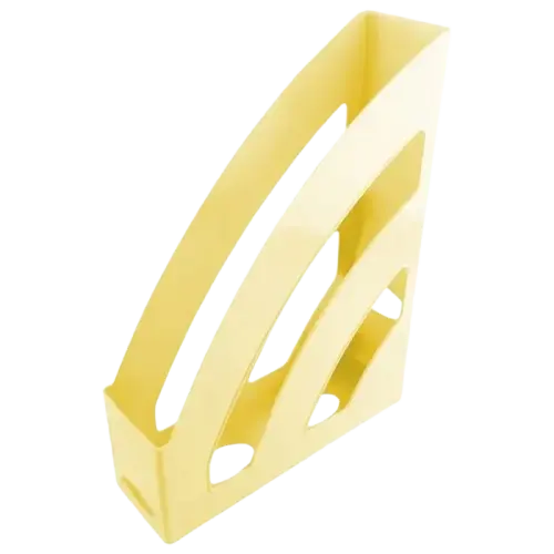 Porte Revue TECHNO A4 en PS Jaune Pastel