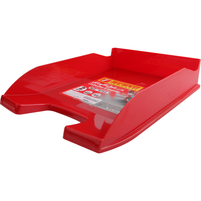 Bac à Courrier TECHNO en Plastique Opaque Rouge